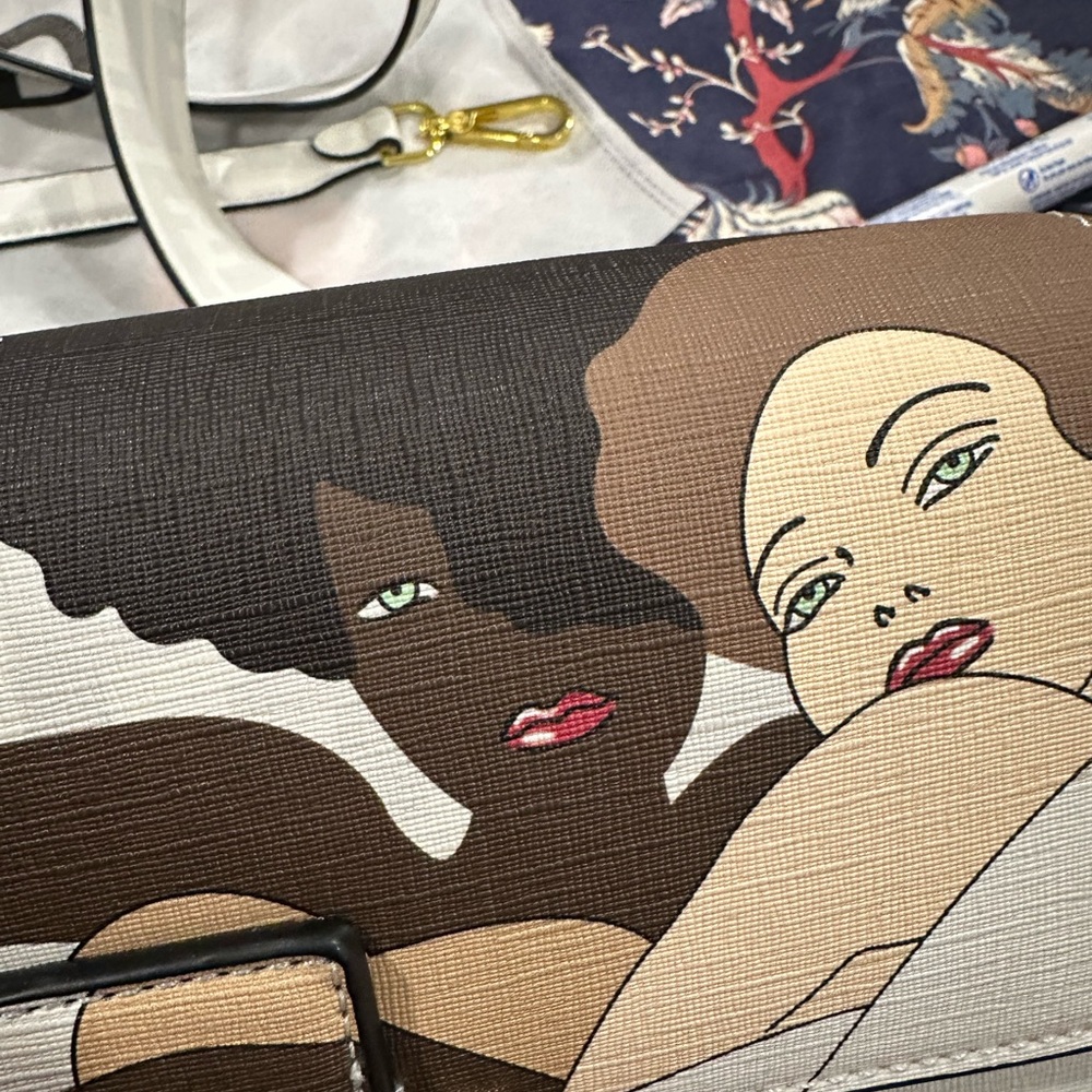 FENDI Black and Brown Clutches and Wristlets with Artistic Designs